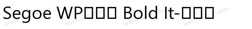Segoe WP兰亭黑 Bold It字体转换